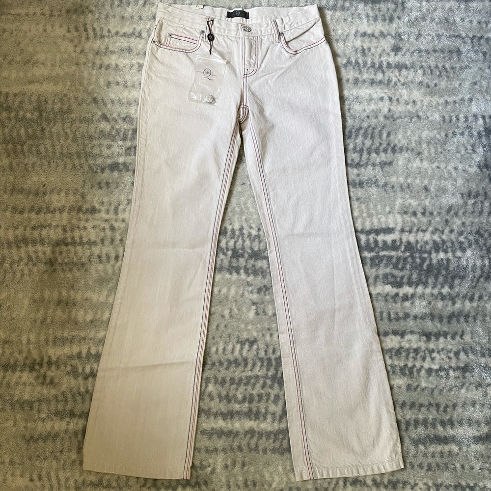 New Alexander McQueen White Denim Jeans